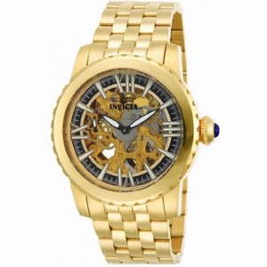Invicta Specialty Skeletal Gold-tone Dial Gold Ion-plated Stainless Steel Men's Watch 14552