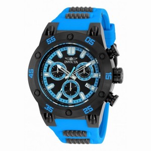 Invicta Speedway Black Dial Blue Rubber Men's Quartz Watch 19851