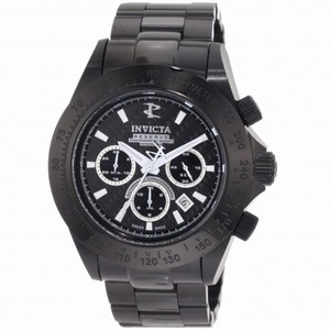 Invicta Speedway Black Dial Chronograph Black PVD Stainless Steel Men's Watch 0785