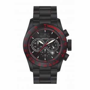Invicta Speedway Chronograph Black Dial Black Ion-plated Men's Watch 19295