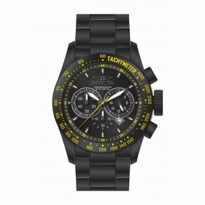 Invicta Speedway Chronograph Black Dial Black Ion-plated Men's Watch 19297