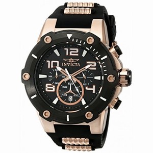 Invicta Speedway Chronograph Black Dial Black Polyurethane Men's Watch 17201