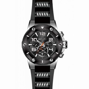 Invicta Speedway Chronograph Black Dial Black Polyurethane Men's Watch 17202
