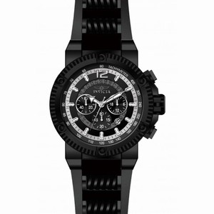 Invicta Speedway Chronograph Black Dial Black Polyurethane Men's Watch 20046