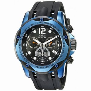 Invicta Speedway Chronograph Black Dial Black Polyurethane Men's Watch 20074