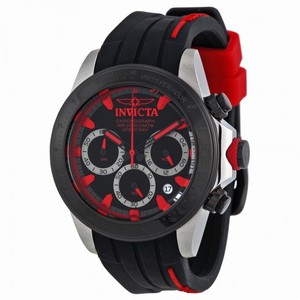 Invicta Speedway Chronograph Black Dial Black Silicone Men's Watch 17190