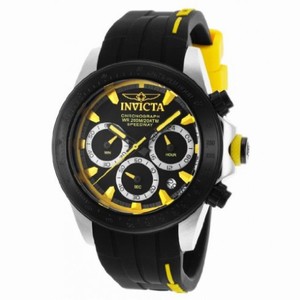 Invicta Speedway Chronograph Black Dial Black Silicone Men's Watch 17191