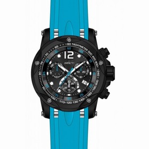 Invicta Speedway Chronograph Black Dial Light Blue Polyurethane Men's Watch 20075