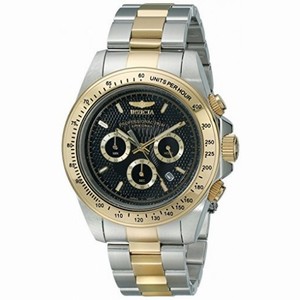 Invicta Speedway Chronograph Black Dial Two-tone Stainless Steel Men's Watch 18393