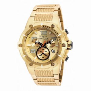 Invicta Speedway Chronograph Champagne Dial Gold Ion-plated Men's Watch 19529