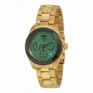 Invicta Speedway Chronograph Green Dial Gold-tone Men's Watch 17315