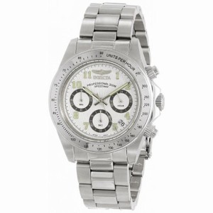 Invicta Speedway Chronograph White Dial Strainless Steel Men's Watch 17023