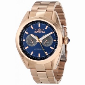 Invicta Speedway Multi-Function Blue Dial 18kt Rose Gold-plated Men's Watch 14711