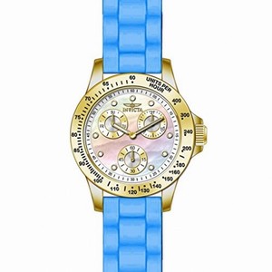 Invicta Speedway Multi-Function Mother of Pearl Dial Blue Silicone Ladies Watch 21979