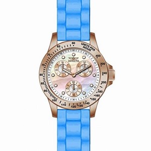 Invicta Speedway Multi-Function Mother of Pearl Dial Blue Silicone Ladies Watch 21990