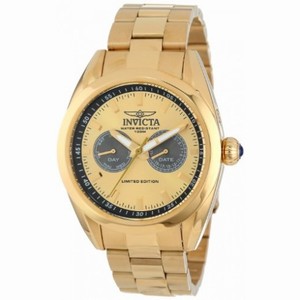 Invicta Speedway Multi-Function Rose Dial 18kt Gold-plated Men's Watch 14704