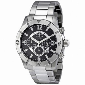 Invicta Stainless Steel Black Dial Chronograph Men's Watch 1420