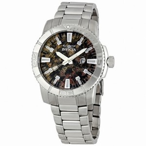 Invicta Stainless Steel Leopard Stone Dial Men's Watch 0104