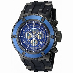 Invicta Subaqua Blue Skeletonized Dial Black Black Rubber Men's Watch 16828