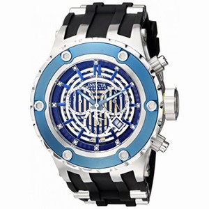 Invicta Subaqua Blue Skeletonized Dial Black Black Rubber Men's Watch 16832
