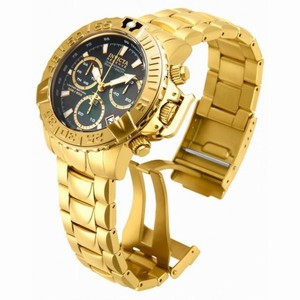 Invicta Subaqua Chronograph Black Dial 18kt Gold-plated Men's Watch 17501