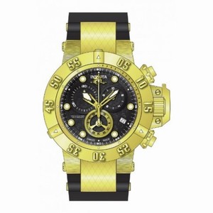 Invicta Subaqua Chronograph Black Dial Black Polyurethane Men's Watch 15799