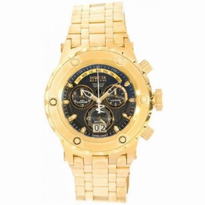 Invicta Subaqua Chronograph Black Dial Gold Ion-plated Stainless Steel Men's Watch 14468