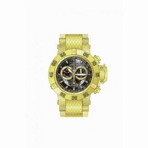 Invicta Subaqua Chronograph Black Dial Gold-plated Men's Watch 80528