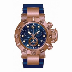 Invicta Subaqua Chronograph Blue Dial Blue Polyurethane Men's Watch 15804