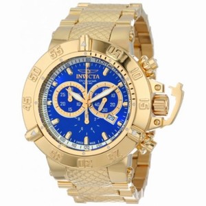 Invicta Subaqua Chronograph Blue Dial Gold-tone Stainless Steel Men's Watch 14501