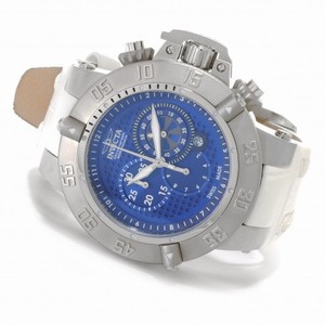 Invicta  Subaqua Chronograph Blue Dial White Leather Men's Watch 80660