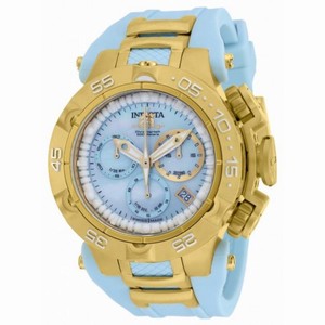Invicta Subaqua Chronograph Blue Mother of Pearl Dial Blue Polyurethane Ladies Watch 17237