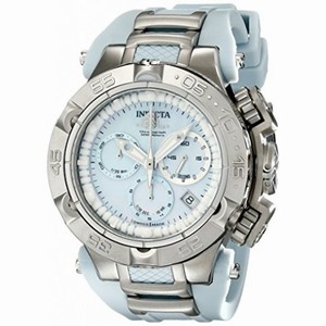 Invicta Subaqua Chronograph Blue Mother of Pearl Dial Blue Silicone Ladies Watch 17233