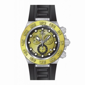 Invicta Subaqua Chronograph Gold Dial Black Polyurethane Watch 15577