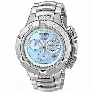 Invicta Subaqua Chronograph Light Blue Mother of Pearl Dial Stainless Steel Ladies Watch 17221