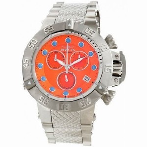 Invicta Subaqua Chronograph Orange Dial Stainless Steel Men's Watch 12726
