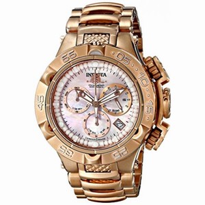Invicta Subaqua Chronograph Pink Mother of Pearl Dial Rose Gold-plated Ladies Watch 17225