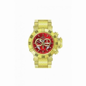 Invicta Subaqua Chronograph Red Dial Gold-plated Men's Watch 80529
