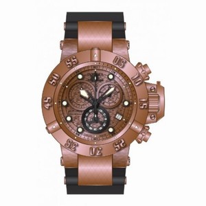 Invicta Subaqua Chronograph Rose Dial Black Polyurethane Men's Watch 15806