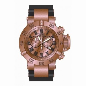 Invicta Subaqua Chronograph Rose Dial Black Silicone Men's Watch 16873