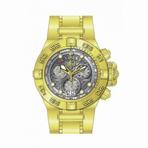 Invicta Subaqua Chronograph Silver Dial Gold-plated Men's Watch 14499