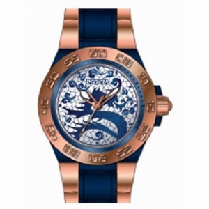 Invicta Subaqua Dragon Dynasty Blue and White Dial Rose Gold Ion-plated Men's Watch 11548
