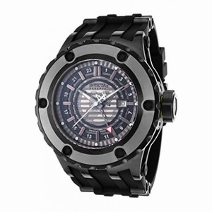 Invicta Subaqua GMT Black and Gunmetal Dial Black Silicone Rubber Men's Watch 16824
