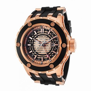 Invicta Subaqua GMT Black and Rose Dial Black Silicone Rubber Men's Watch 16823