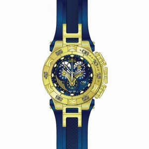Invicta Subaqua Mechanical Chronograph Blue Dial Blue Polyurethane Blue Ion-plated Men's Watch 18530