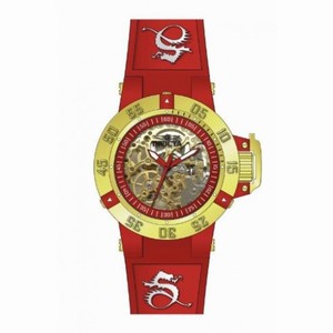 Invicta Subaqua Mechanical Red Skeleton Dial Red Silicone Ladies Watch 16790