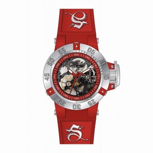 Invicta Subaqua Mechanical Red Skeleton Red Silicone Ladies Watch 17133