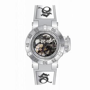 Invicta Subaqua Mechanical Silver Skeleton Silver Silicone Ladies Watch 17137
