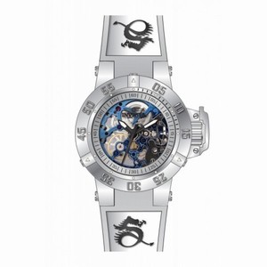 Invicta Subaqua Mechanical Silver Skeleton Silver Silicone Ladies Watch 17138