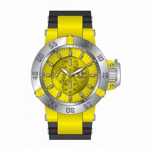 Invicta Subaqua Multi-Function Yellow Dial Black Polyurethane Men's Watch 17112